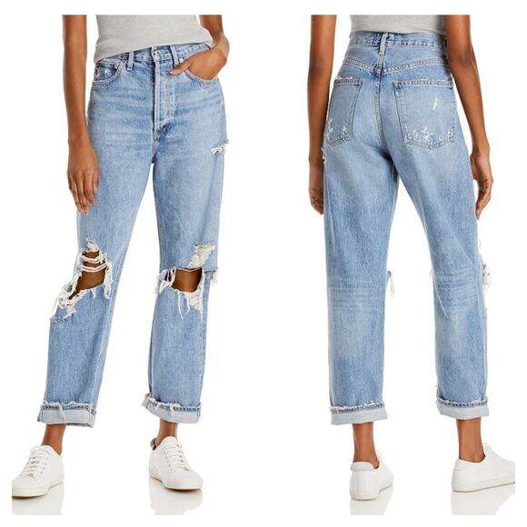Agolde Denim - Agolde 90's Mid Rise Loose Fit Jeans In Vintage Denim Medium